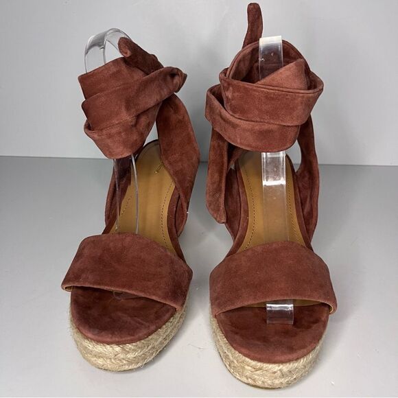 & OTHER STORIES Suede Lace Up Espadrille Wedges size 7 - Picture 6 of 10